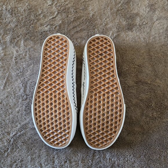 Vans Authentic Check Foxing True White Women’s 9 (Fits 8) Canvas Skate Shoes - Picture 6 of 13